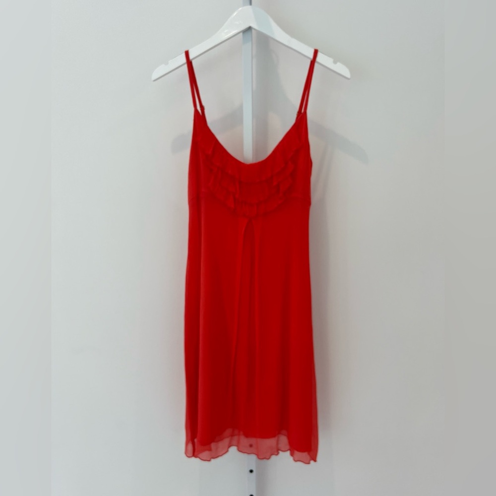 BETH BOWLEY CORAL SILK DRESS SIZE 6